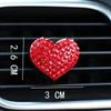 Car Air Outlet Perfume Clip Heart-shaped Rhinestone Car Air Conditioning Air Vent Decoration Perfume Clip Auto Accessories