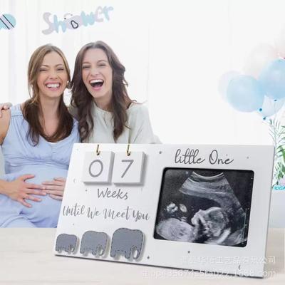 Baby Ultrasound Examination Frame, Desktop Counter Ornament, Wooden, Ultrasound Single Frame, Wooden Frame, DIY Decorative Ornament