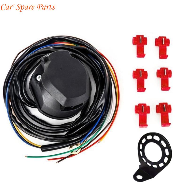 Y4UA 12V 13 Pin Trailer Plug Universal 13Pole Electrical Caravans Wiring Connector Towing Bar Socket Adapter