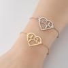 Mother's Day Geometric Heart Pendant Bracelet, Stainless Steel ECG Design
