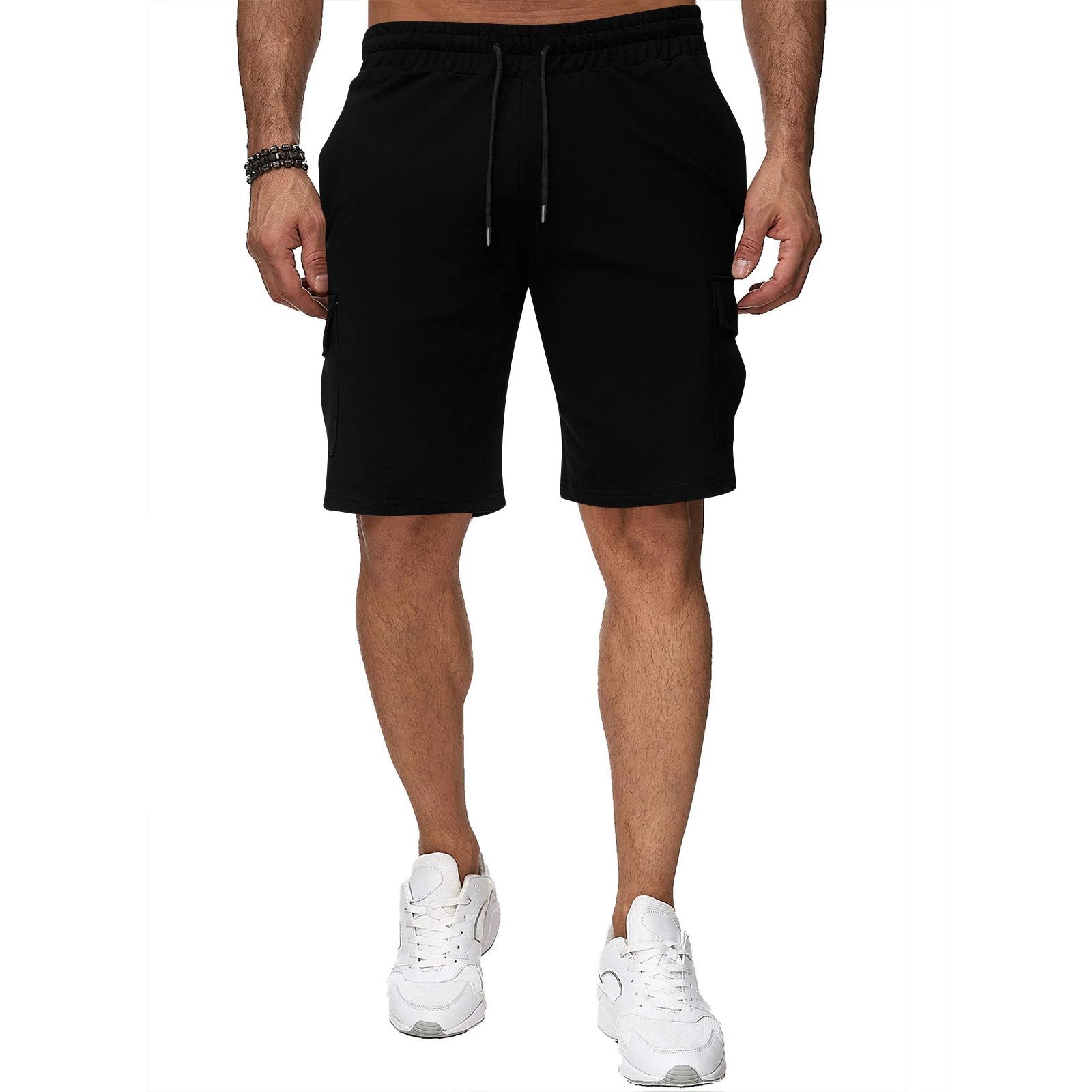 Men s Sport Work Pants  Multi-pocket Shorts  Fitness Pants  Sports Pants L чёрный