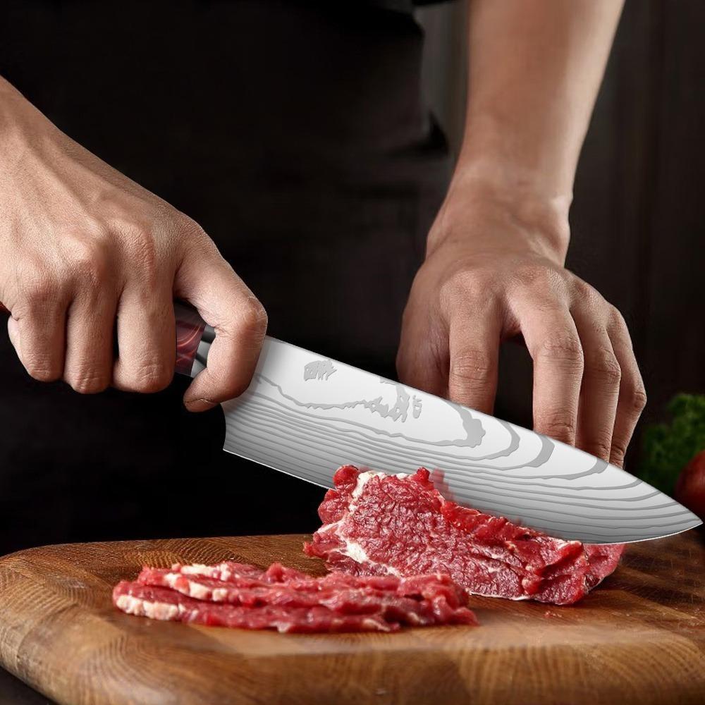 3PCS Premium Kitchen Knife Set, Boning Knife, Chef's Knife, Ultra-sharp Meat Cleaver, Vegetable Knife, Slicing Knife