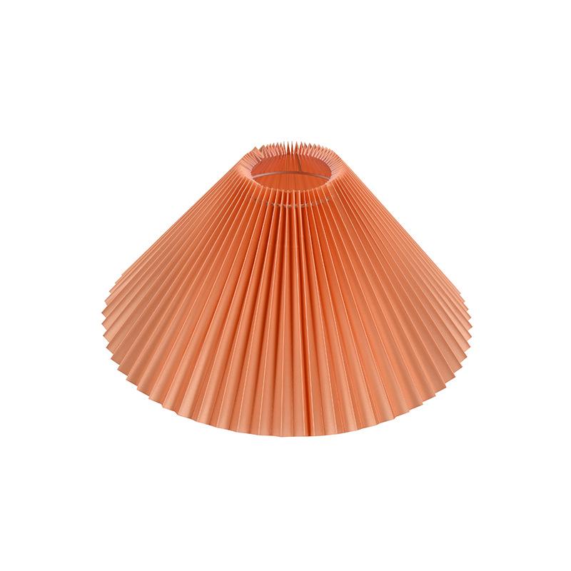 Pleated Cloth Lampshade Accessory for Desk and Floor Lamps, Inclined Height 240mm, Bottom Opening 410mm