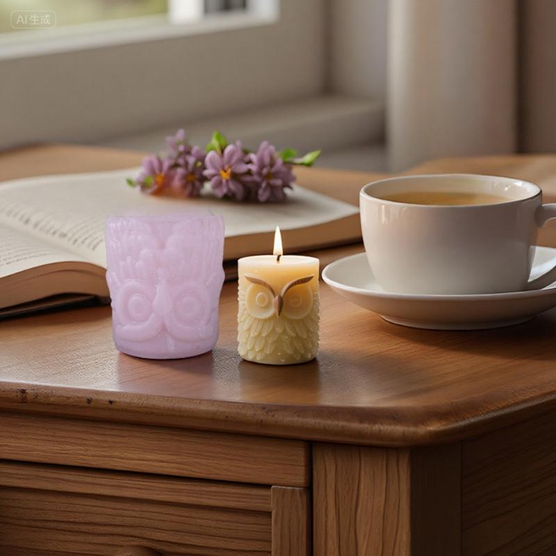 Creative Owl Shaped Candle Silicone Mold For DIY Scented Candle Soap And Home Decoration Creative