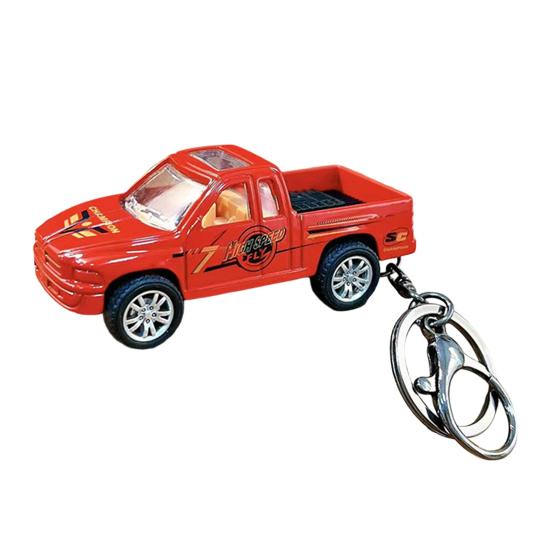 Keychain Pendant Pull Back Pickup Truck Design Key Chain Stress Relief Toy Firm Keychain Attachment Schoolbag Accessory