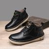 Men Boots Winter High Top Leather Shoes Fashion  Shoes Fashion Ankle Boots Business Casual Outdoor Shoes Male Sneakers New