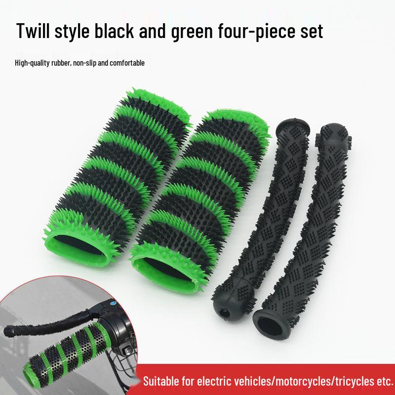 Electric Motorcycle Anti-Slip Rubber Handle & Brake Grip Sleeves