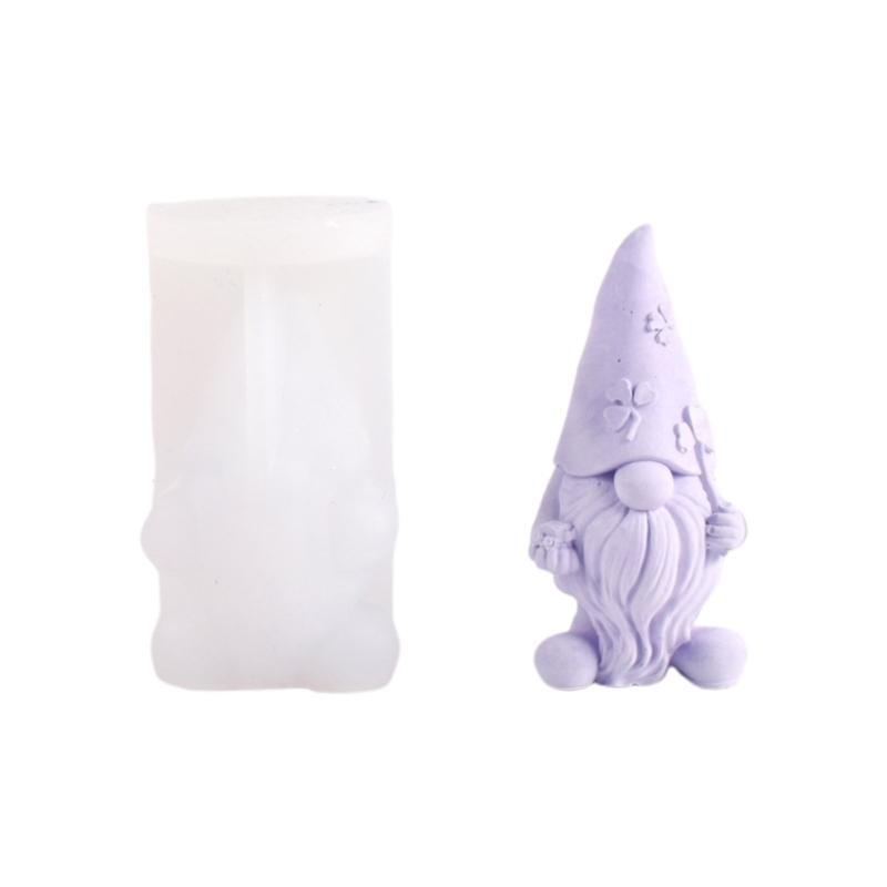 Christmas Gnome Candle Silicone Mold for DIY Candle Soap Plaster Desk Ornament Gnome Ornament Christmas Party Decor