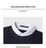 Men's Autumn Color Block Knit Pullover Sweater - Long Sleeve, Soft, Comfortable, Skin-Friendly
