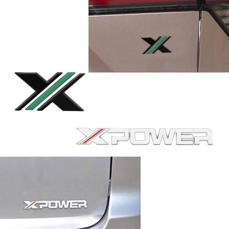 1Pc X XPOWER Logo 3D Metal Exteior Auto Side Trunk Sticker Badge Emblem Car Styling For MG 5 6 7 ZS HS GS 3 TF 5 RX5 GT Accessories