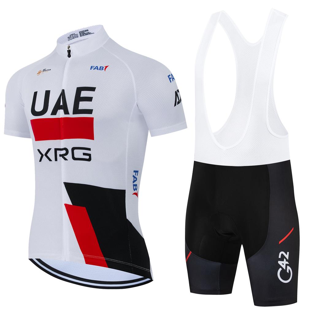 New UAE Team Cycling 2026 Jersey Set Men Short Sleeve Cycling Clothing Road Bike Shirts Suit Bicycle Bib Shorts MTB Ropa Maillot