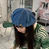 Frauen Denim Baskenmütze Hut Jeans Baskenmützen Maler Hüte Frühling Beanie Hut Retro Achteckige Kappe Weibliche Damen Outdoor Freizeit Visier kappen