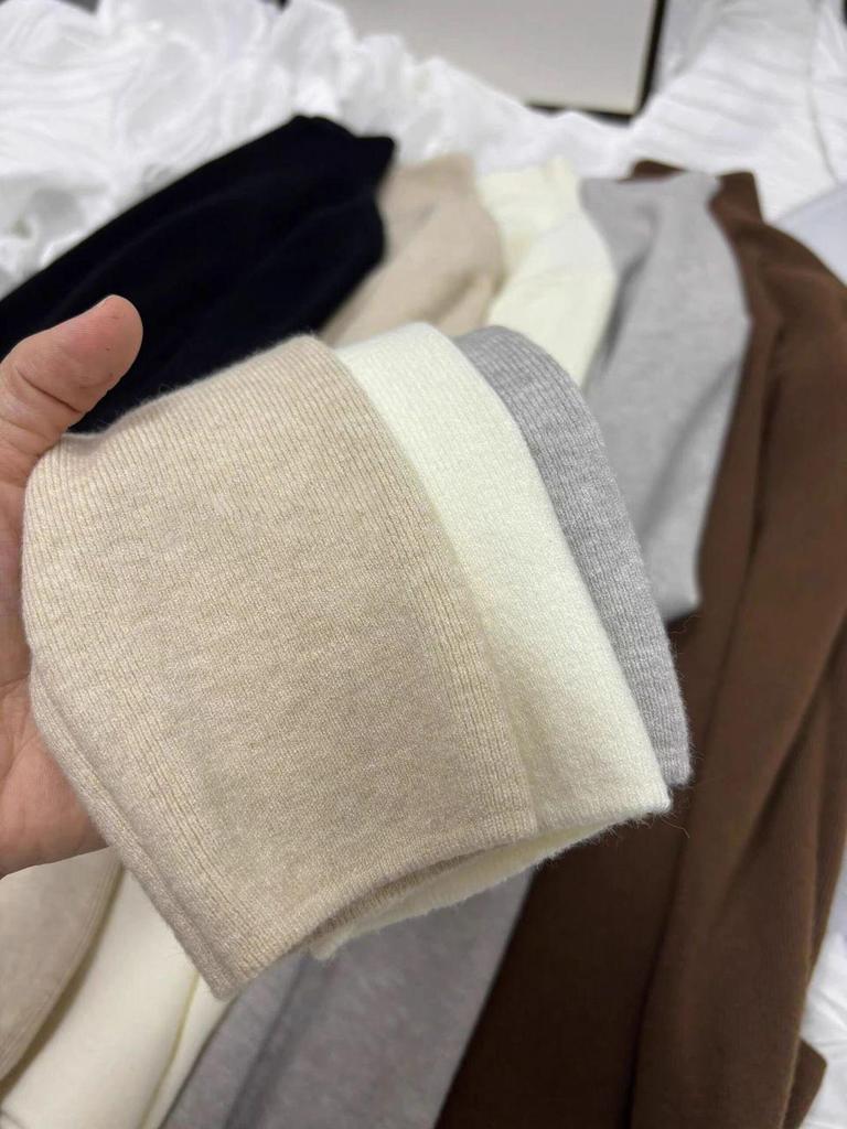 Women's Stand-up Collar Soft Knit Long-Sleeve Sweater - 2024 Winter Autumn Top