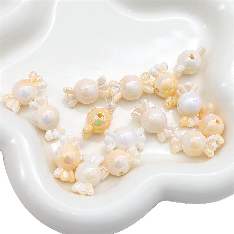 Gradient Plated Acrylic Beads for DIY Candy Bracelets, Necklaces, and Hand Chains.