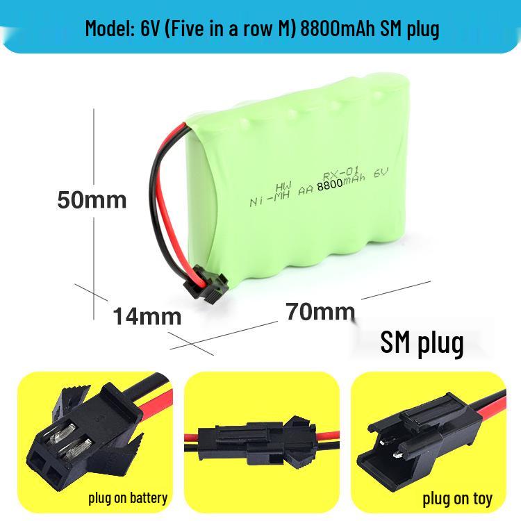 Ni-MH AA Rechargeable Battery Pack for Remote Control Cars: 3.6V To 12V