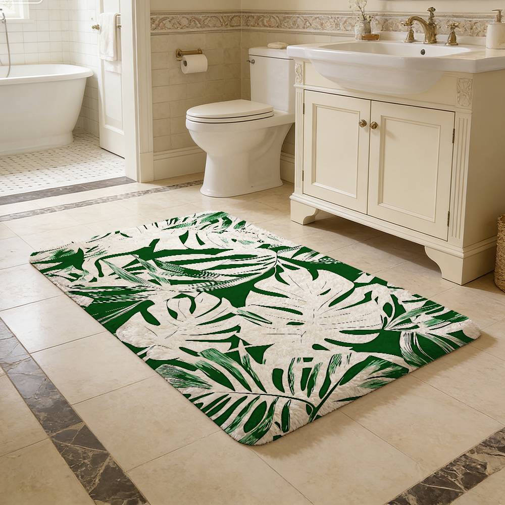 Monstera Deliciosa Decorate Entrance Door Mat Nordic Style Bedroom Living Room Doormat Home Balcony Anti-Slip Modern Home Decor