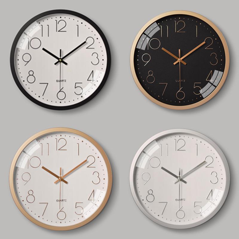 10 Inch 25CM Plastic Wall Clock Quartz Clock Bedroom Living Room Wall Clock Simple Clock