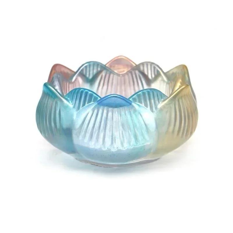 Lotus Shaped Candle Mold Silicone Mold for Candle Making 3D DIY Candlestick Soap Storage Box Mold Gypsum Craft Molds Ornament