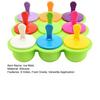 Ice Cube Mold Tray Food-Grade Silicone Ice Maker with Lid 9 Holes Easy Release Infant Food Food Container