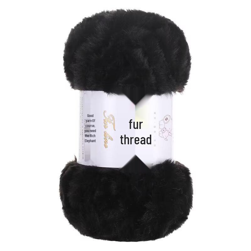 Coarse Faux Fur Yarn Ball for Handmade Long Hair Mink Hats and Scarves DIY Kit