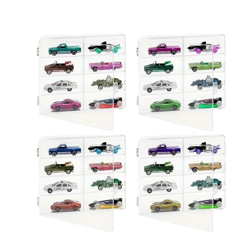 1:64 Toy Car Display Case - Dustproof Acrylic Storage Rack and Stand