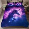 Printed Cute Unicorn White Comforter Bedding Sets Full Size Five Stars Flowers Cartoon Bedding Duvet Cover Sets Kids Single Gty