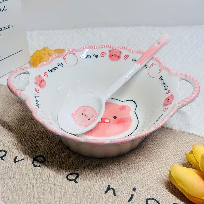 Cute Pig Ceramic Dinnerware Set