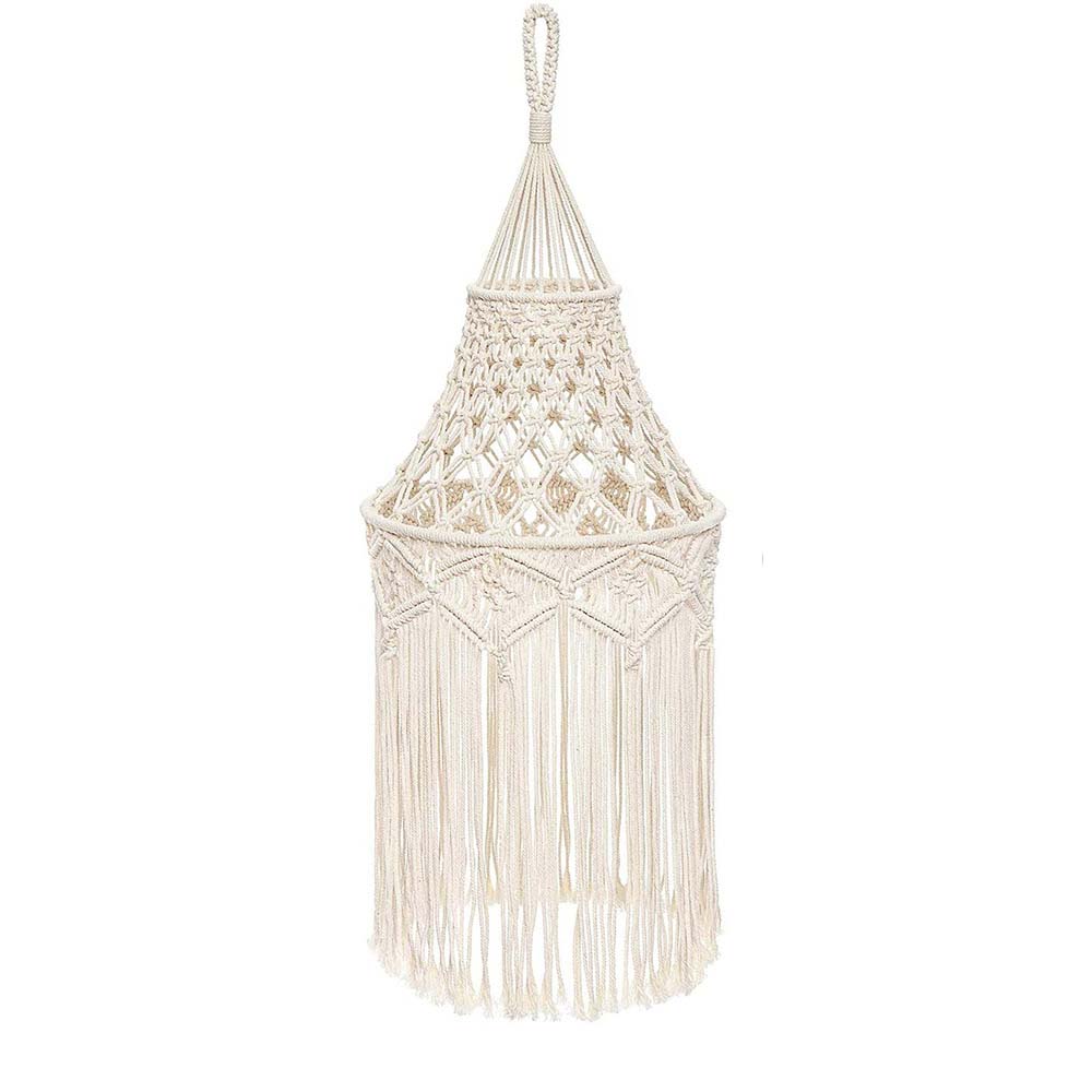 Modern Hanging Macrame Lamp chimney Hand-woven Pendant Light Cover Lamp Shade Home Decor Lamp Cover