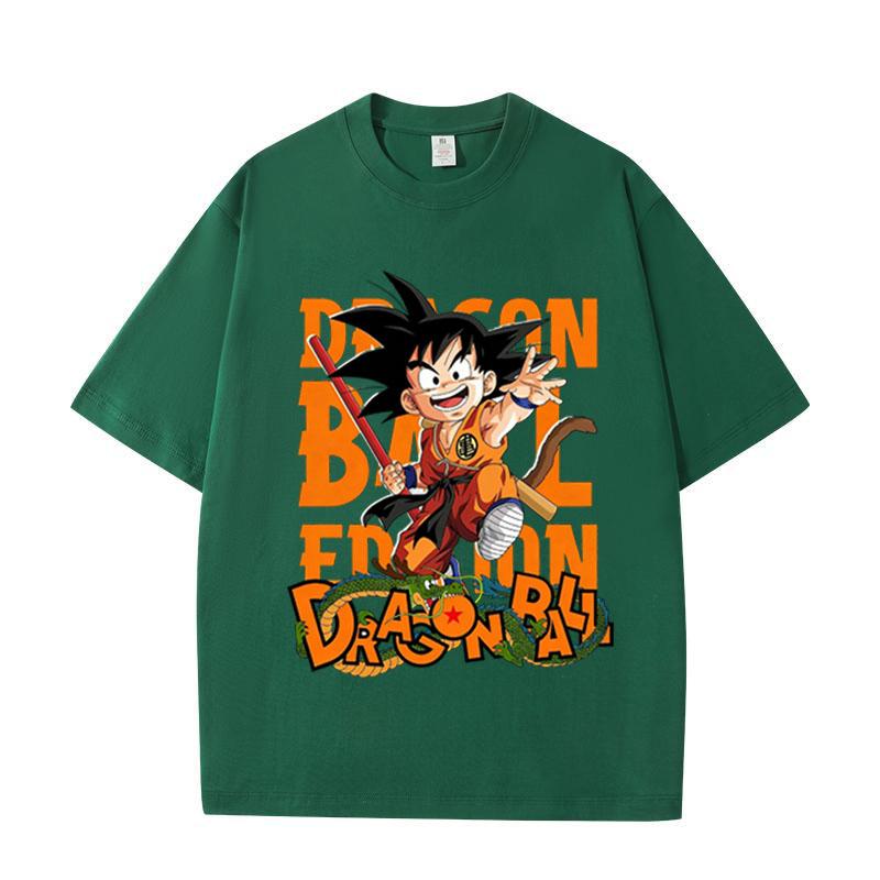 Dragon Ball Short Sleeved T-shirt Loose Cotton Casual Top Cartoon Anime Dragon Ball Printed Summer Short Sleeved Top