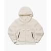 Munsingwear Women Fleece Hooded Zip Up Jumper Ivory Mr422pjpo3