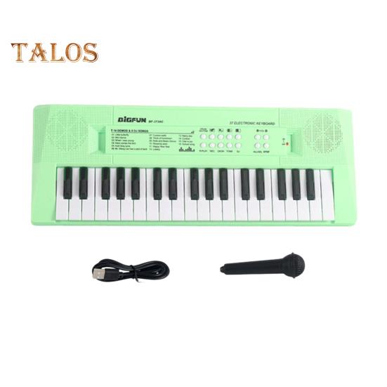 Dětská elektronická klaviatura s mikrofonem 37 kláves Multifunkční hudební nástroj Hračka Batolata Chlapci Dívky USB Bateriové Napájení Vzdělávací