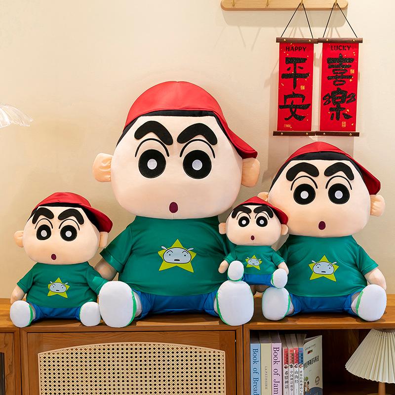 Shin-chan Plush Toy & Cute Casual Sweatshirt: Anime-Inspired Birthday Gift & Sleeping Pillow for Kids