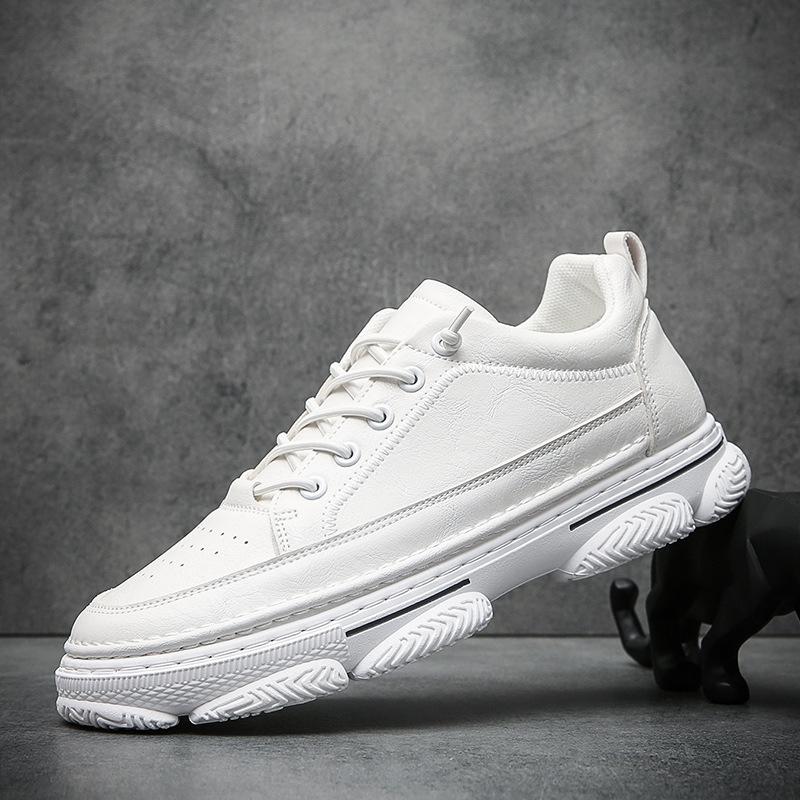 

Мужские кроссовки из микрофибры, сшитые вручную, на шнуровке, для работы на открытом воздухе, роскошная мужская повседневная обувь с рантовым швом 39 белый