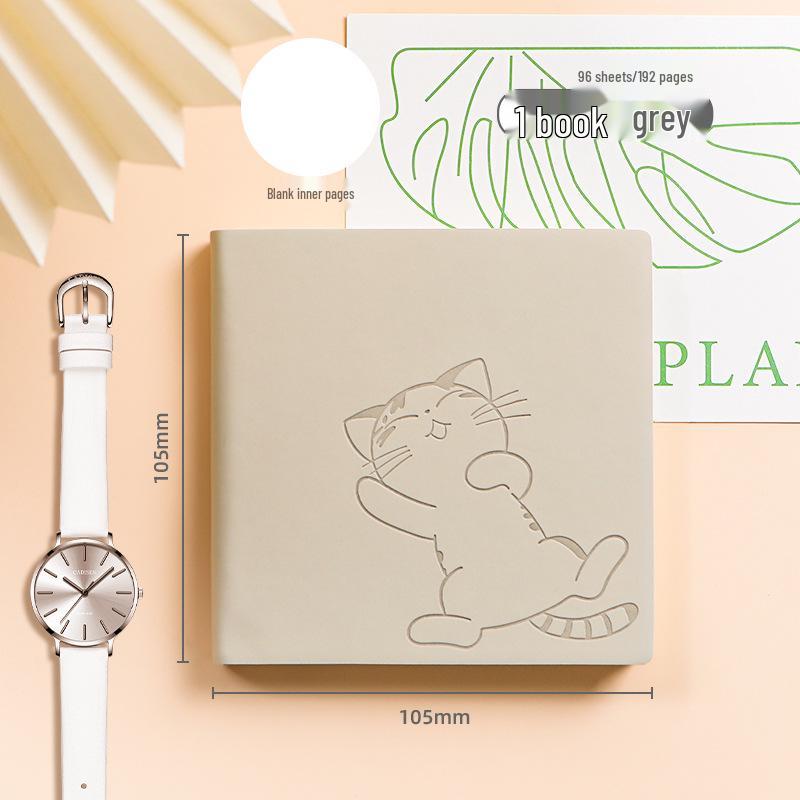 Cartoon Square A7 Softcover Notebook - Portable Pocket Journal for Travel & Stamps