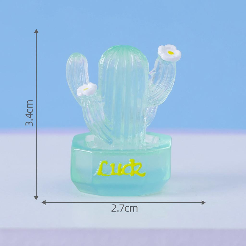 

Luminous Landscape Micro Simulation Cactus Car Desktop Decoration Accessories зелёный