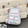 Schoolbag Japanese-style INS custard plaid campus backpack for primary and secondary school girls, commonly used for daily classes and summer 