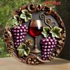 D Flat Room Decor Pc Vintage Wine And Grape Cluster Metal Wall Decor Plaque HD D Print Durable Intricate Detail Ide