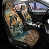 2pcs, Stylish Dolphin Design Car Seat Covers, Washable And Comfortable, Perfect Fit For Single Front Seats, Great For Car Enthus