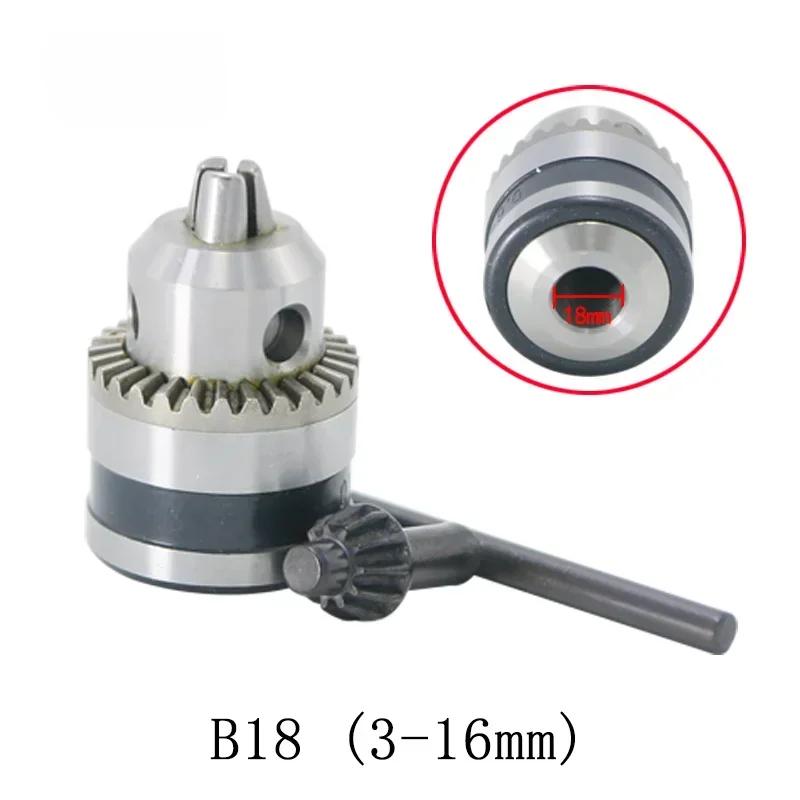 B10 B12 B16 B18 Drill Chuck Rotation Clamping Tool Morse Drill Chuck MT1 MT2 MT3 MT4 Tool Holder 1pcs Wrench + 1pcs Drill Chuck