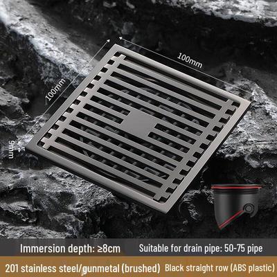 CHENDU Stainless Steel Square Invisible Shower Floor Drain