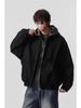 Unisex Cotton Hooded Jacket - American Style, Loose Fit for Fall & Winter