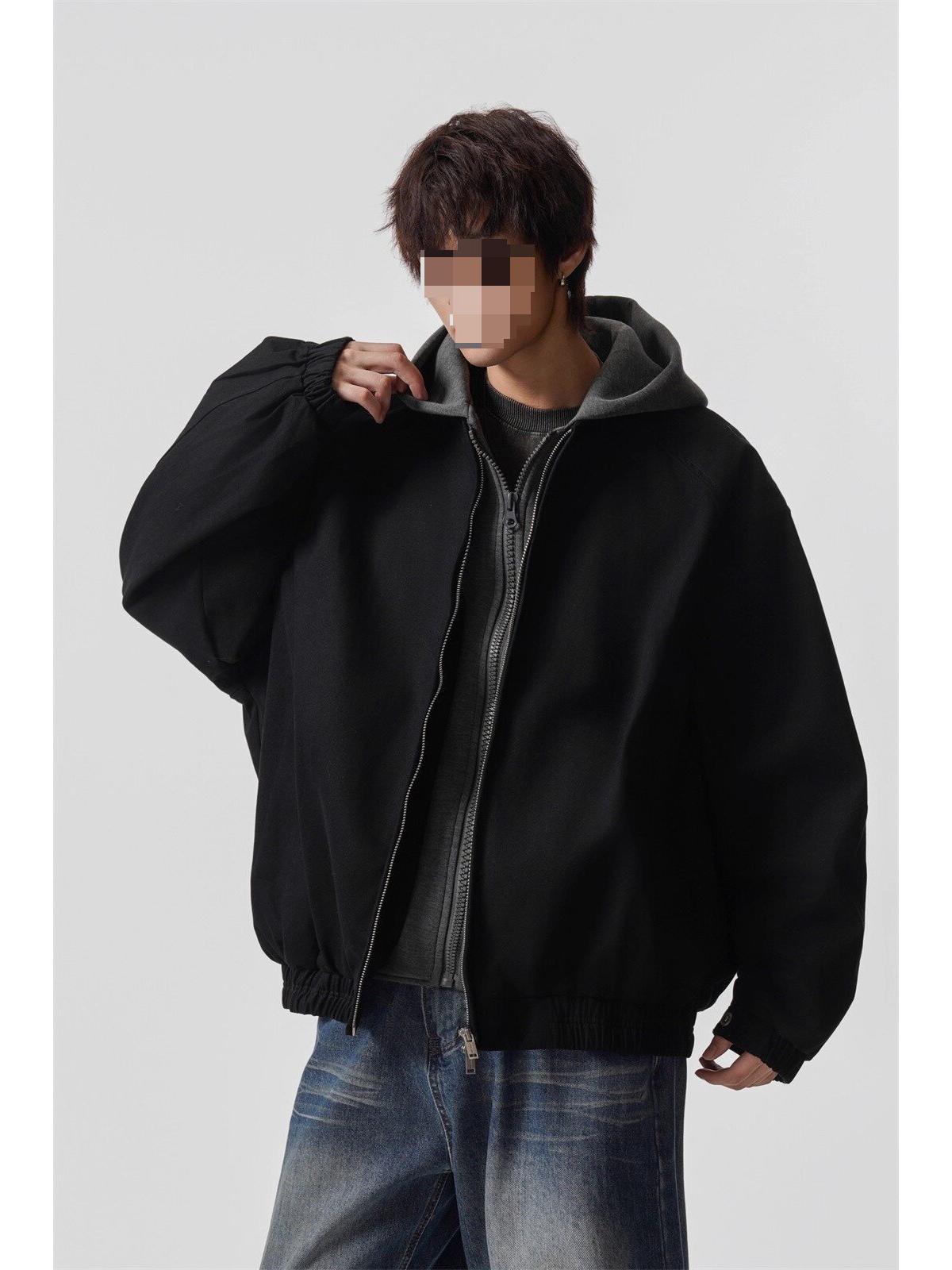 

Unisex Cotton Hooded Jacket - American Style, Loose Fit for Fall & Winter L