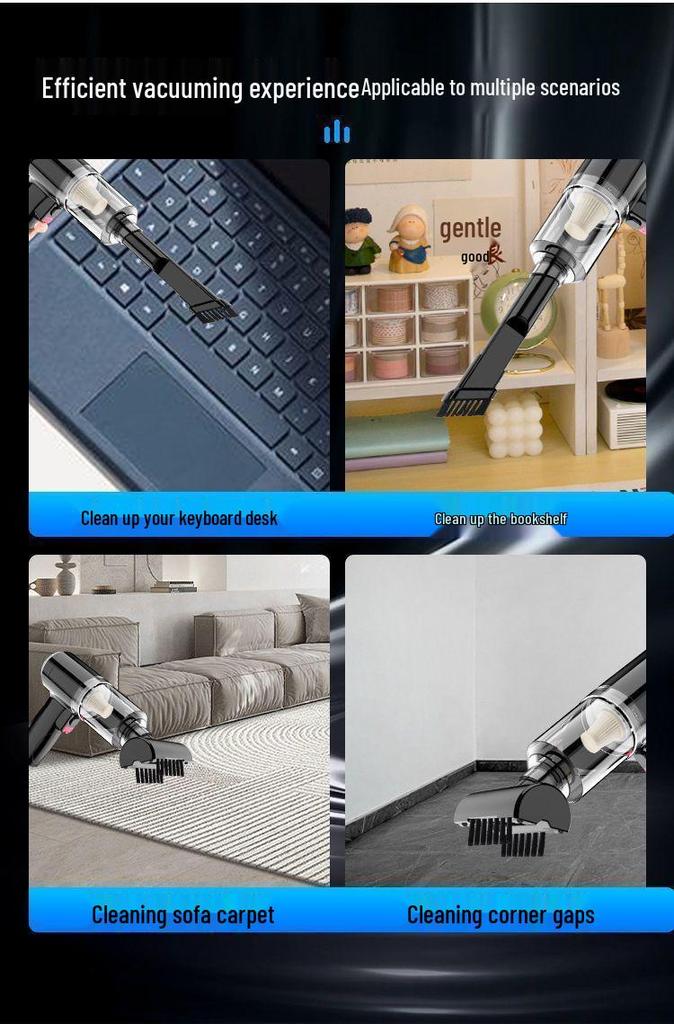 High Suction Handheld Wireless Vacuum Cleaner for Home and Car - Versatile for Carpets, Windows, and Crevices