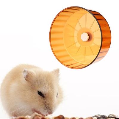 Sessiz Hamster Tekerlek Çift Rulman Ekseni Yuvarlak Kenar Sessiz Spinner Hamster Gerbil Cüce Suriye Hamster için Çalışan Tekerlekler