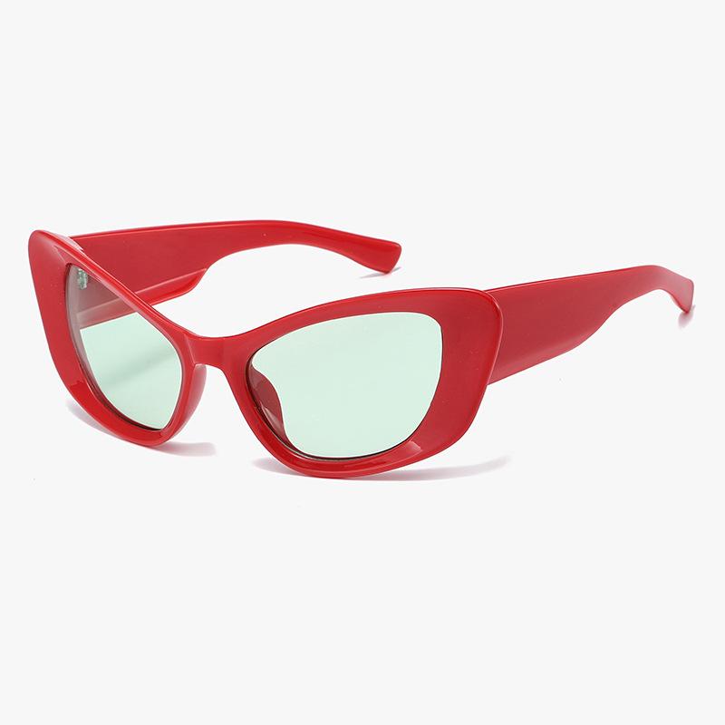 Fashionable Trendy New Cat Eye Sunglasses European American Hip-hop Concave Shaped Cross-border Personalized Street Photography Fashion Show Glasses