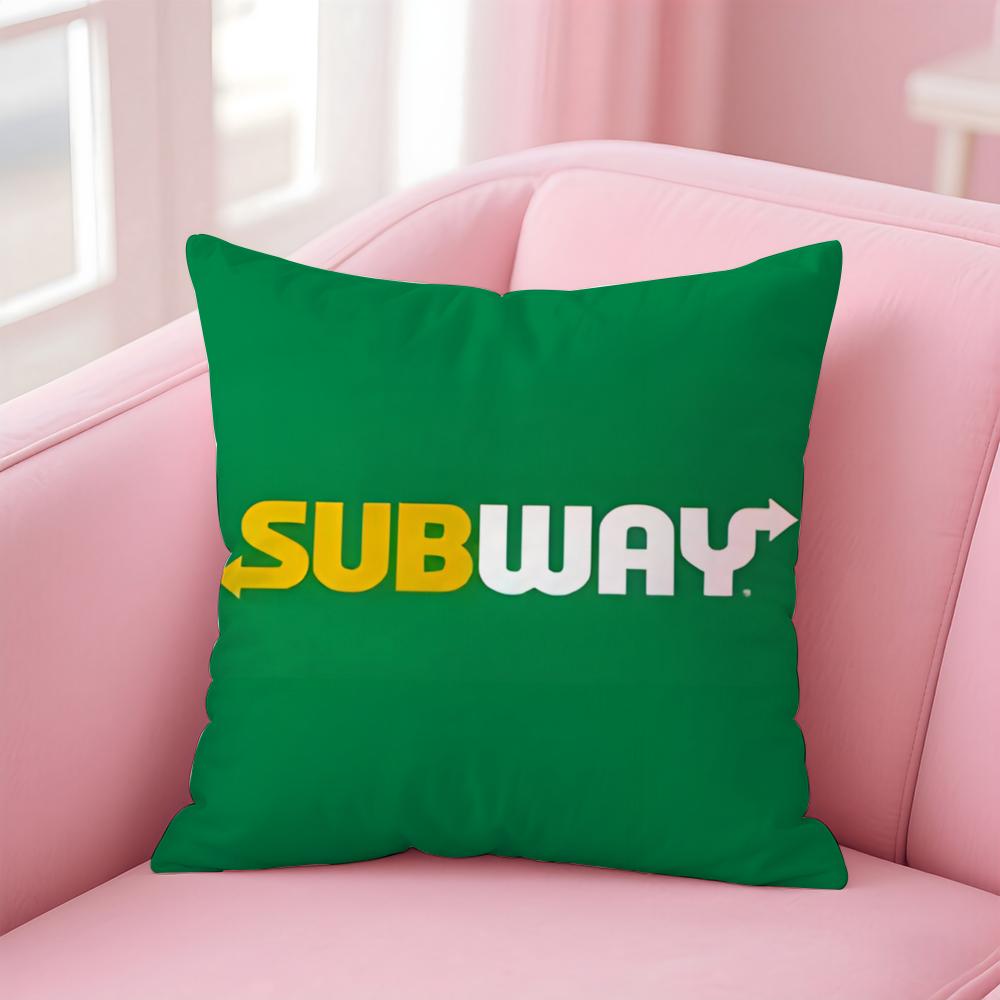 S-Subway Cushion Cover Home & Car Multi-Scene Pillow Cover - Reversible, Soft & Durable for Daily Use