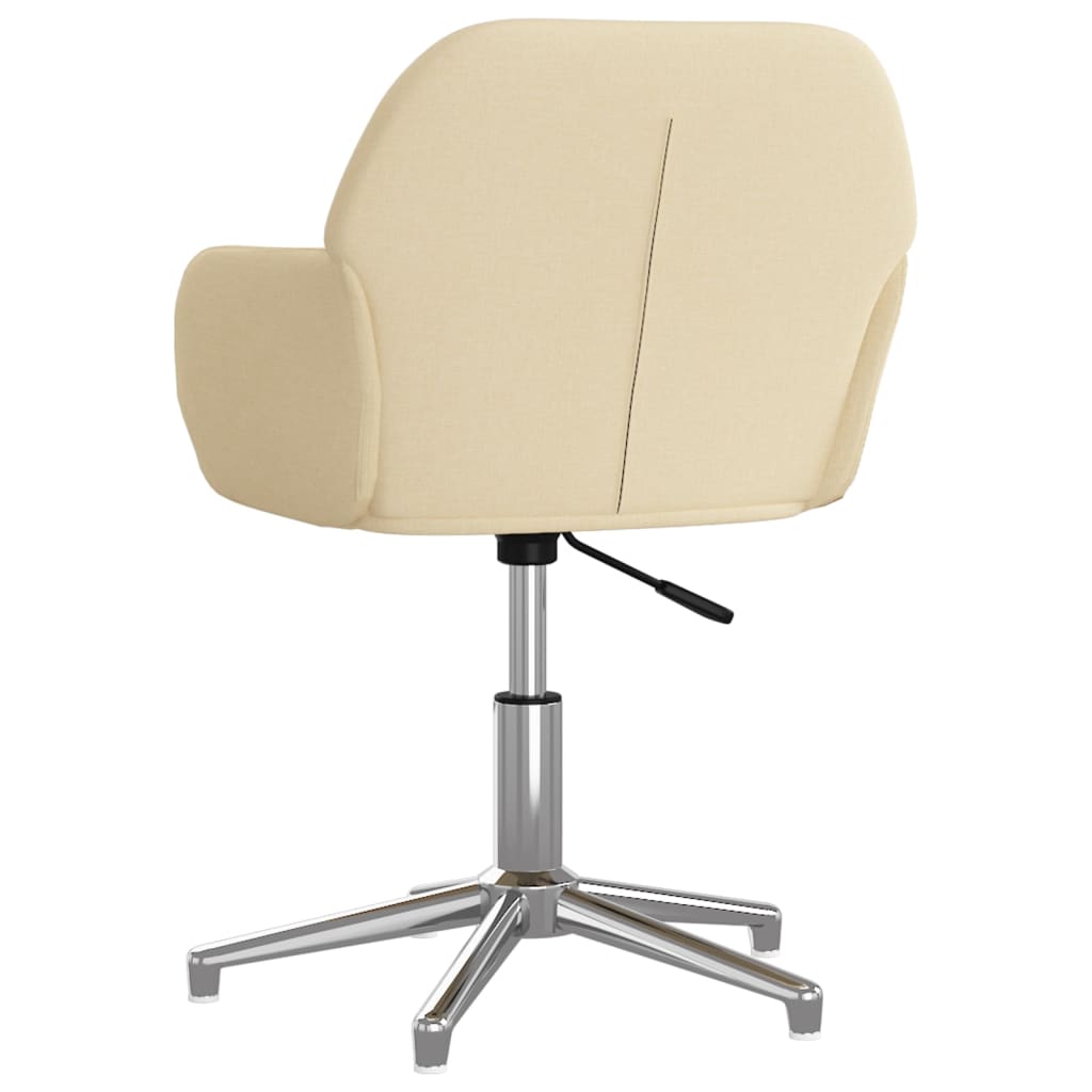 Dining Room Chairs 2 Pcs Swivel Cream Fabric