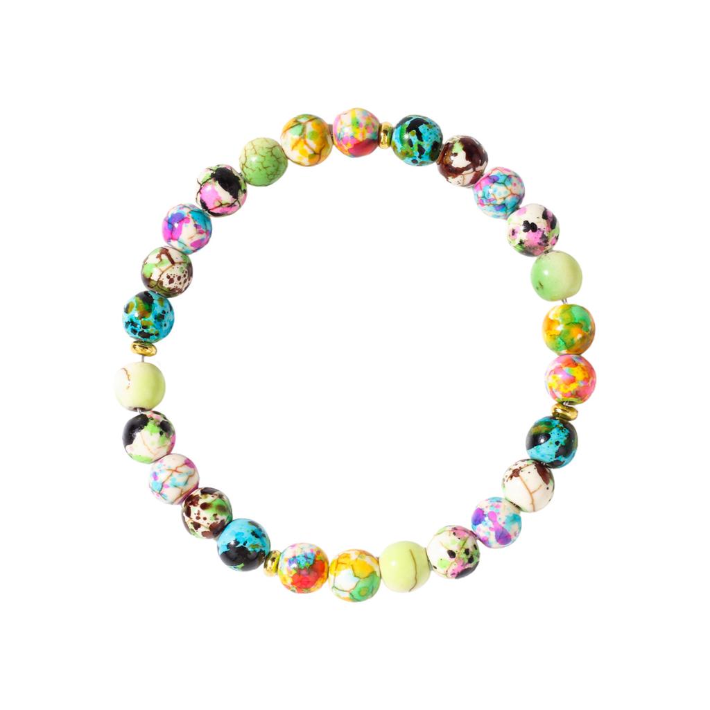 Jewelry Bracelet, Bohemian European and American Bracelet, Bracelet, Rainbow Rain Stone Bracelet, Bracelet.