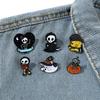 Funny Halloween Brooch Skull Cute Ghost Pumpkin Metal Badge Alloy Bag Pin
