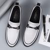 Genuine Leather Men Casual Shoes Business Soft Sneakers Men Loafers Moccasins Breathable Slip On Driving White Shoes Male Flats